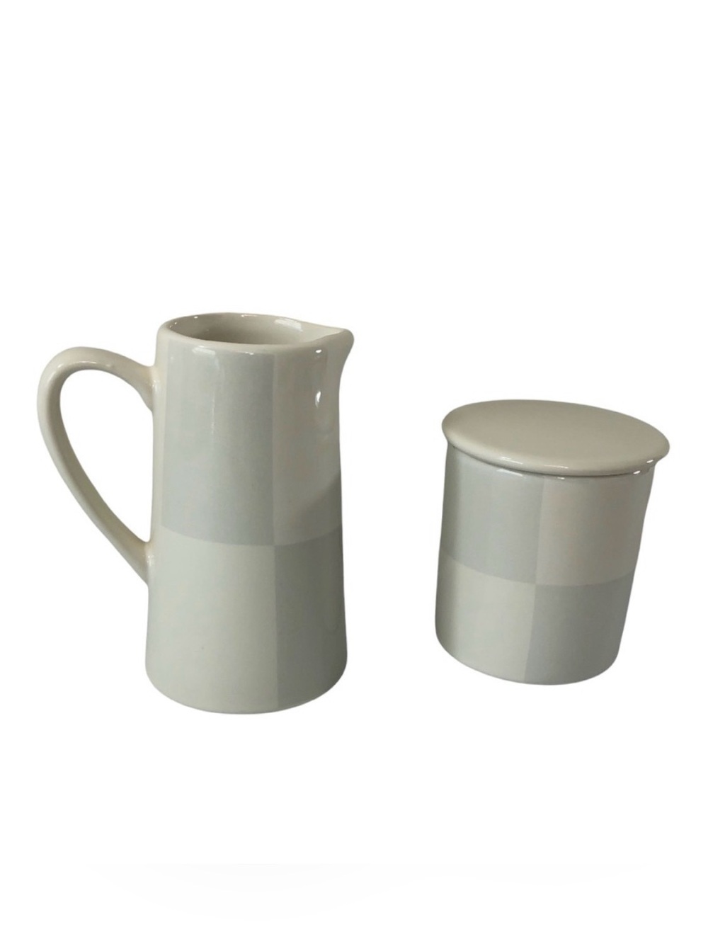 Nautica Signature Tableware Arctic White Cream and Sugar Stoneware Set & Lid